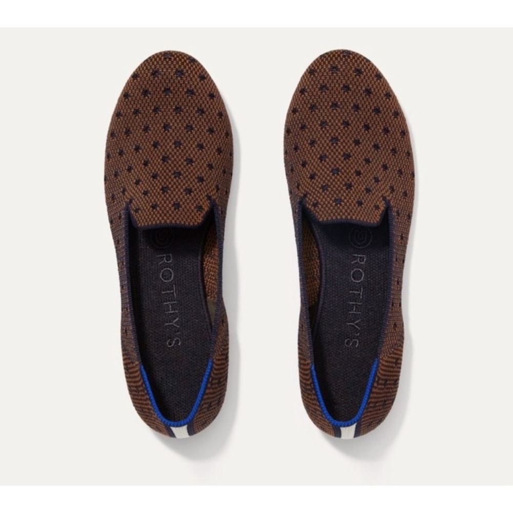 Rothy's Brown and Blue washable shoes and the insole comes out.LIKE NEW!